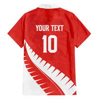 Custom New Zealand Cricket Family Matching Long Sleeve Bodycon Dress and Hawaiian Shirt Kiwi Birds Haka Dance Red Fern Sporty Style LT03 - Polynesian Pride