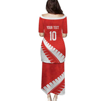Custom New Zealand Cricket Family Matching Puletasi and Hawaiian Shirt Kiwi Birds Haka Dance Red Fern Sporty Style LT03 - Polynesian Pride