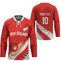 Custom New Zealand Cricket Hockey Jersey Kiwi Birds Haka Dance Red Fern Sporty Style LT03 - Polynesian Pride