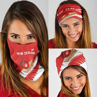 New Zealand Cricket Neck Gaiter Kiwi Birds Haka Dance Red Fern Sporty Style LT03 - Polynesian Pride