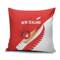 New Zealand Cricket Pillow Cover Kiwi Birds Haka Dance Red Fern Sporty Style LT03 Red - Polynesian Pride