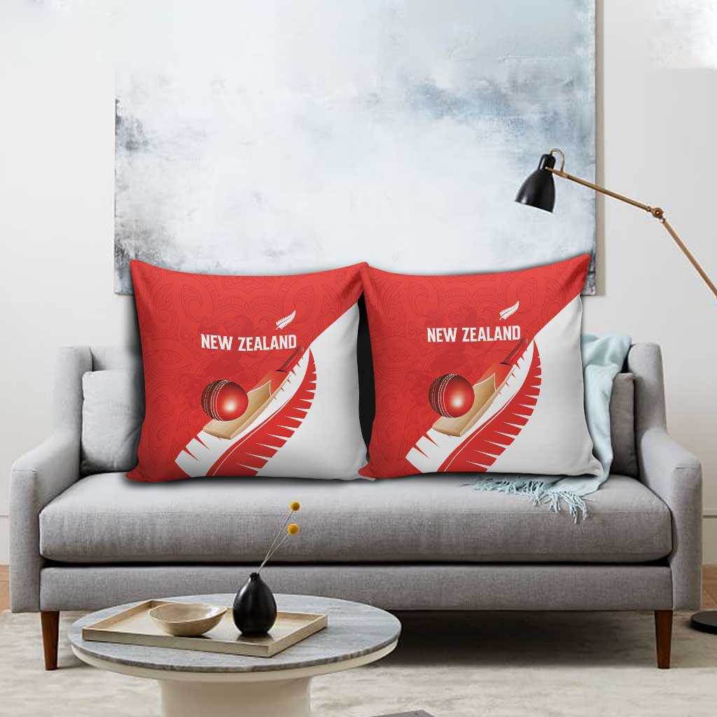 New Zealand Cricket Pillow Cover Kiwi Birds Haka Dance Red Fern Sporty Style LT03 - Polynesian Pride