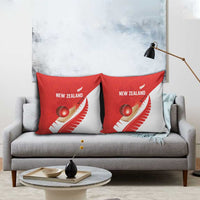 New Zealand Cricket Pillow Cover Kiwi Birds Haka Dance Red Fern Sporty Style LT03 - Polynesian Pride