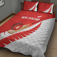 New Zealand Cricket Quilt Bed Set Kiwi Birds Haka Dance Red Fern Sporty Style LT03 - Polynesian Pride