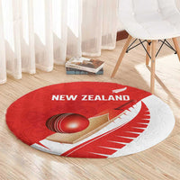 New Zealand Cricket Round Carpet Kiwi Birds Haka Dance Red Fern Sporty Style LT03 - Polynesian Pride