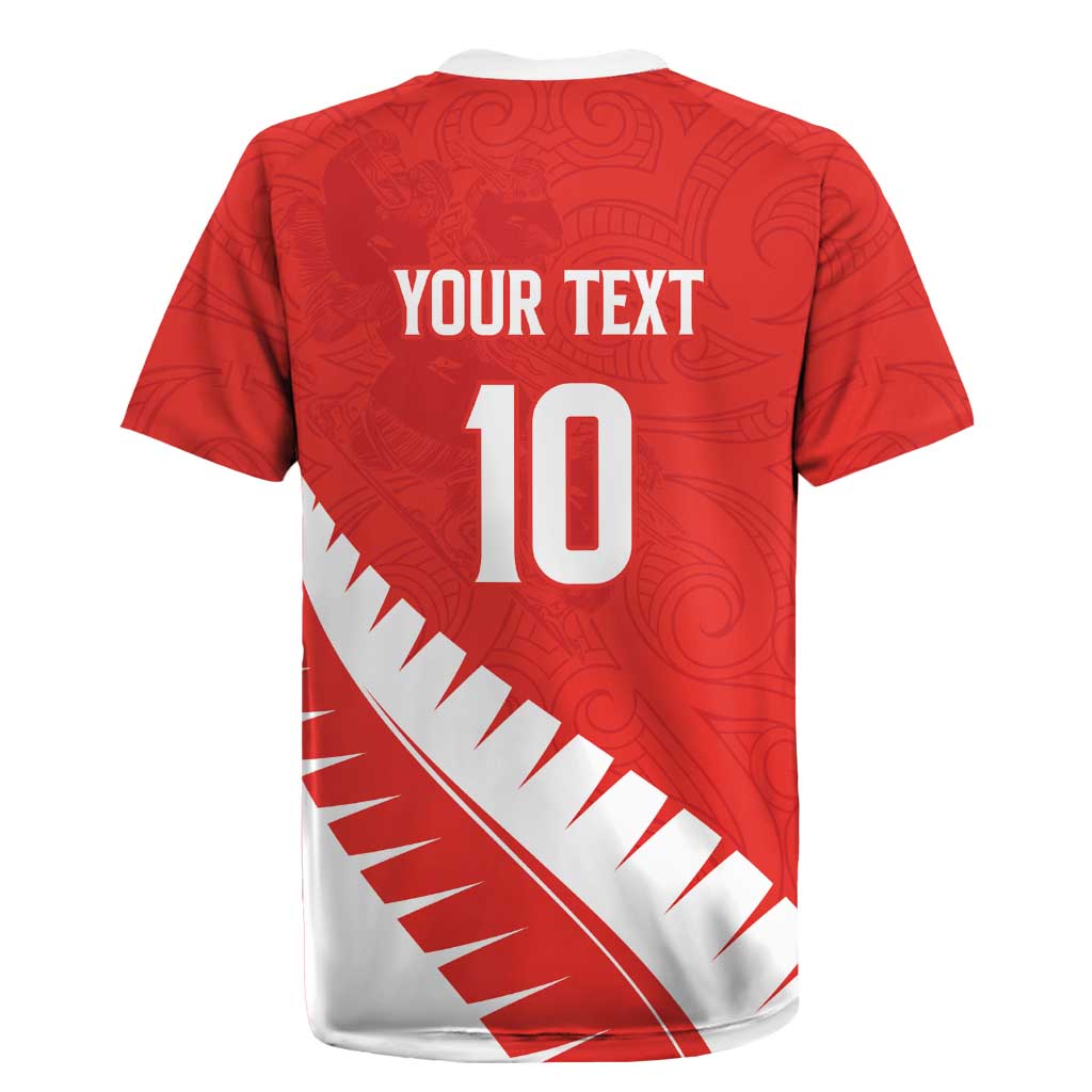 Custom New Zealand Cricket Rugby Jersey Kiwi Birds Haka Dance Red Fern Sporty Style LT03 - Polynesian Pride
