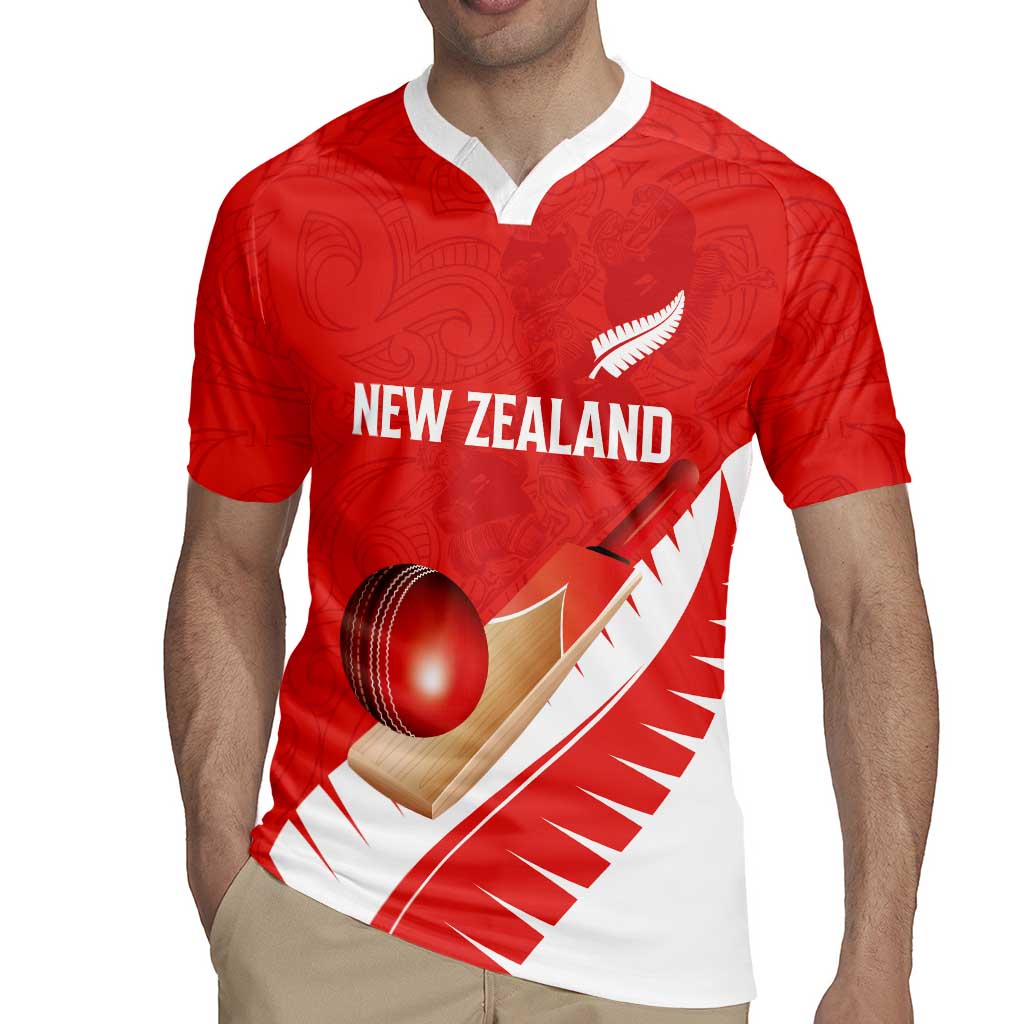 Custom New Zealand Cricket Rugby Jersey Kiwi Birds Haka Dance Red Fern Sporty Style LT03 - Polynesian Pride