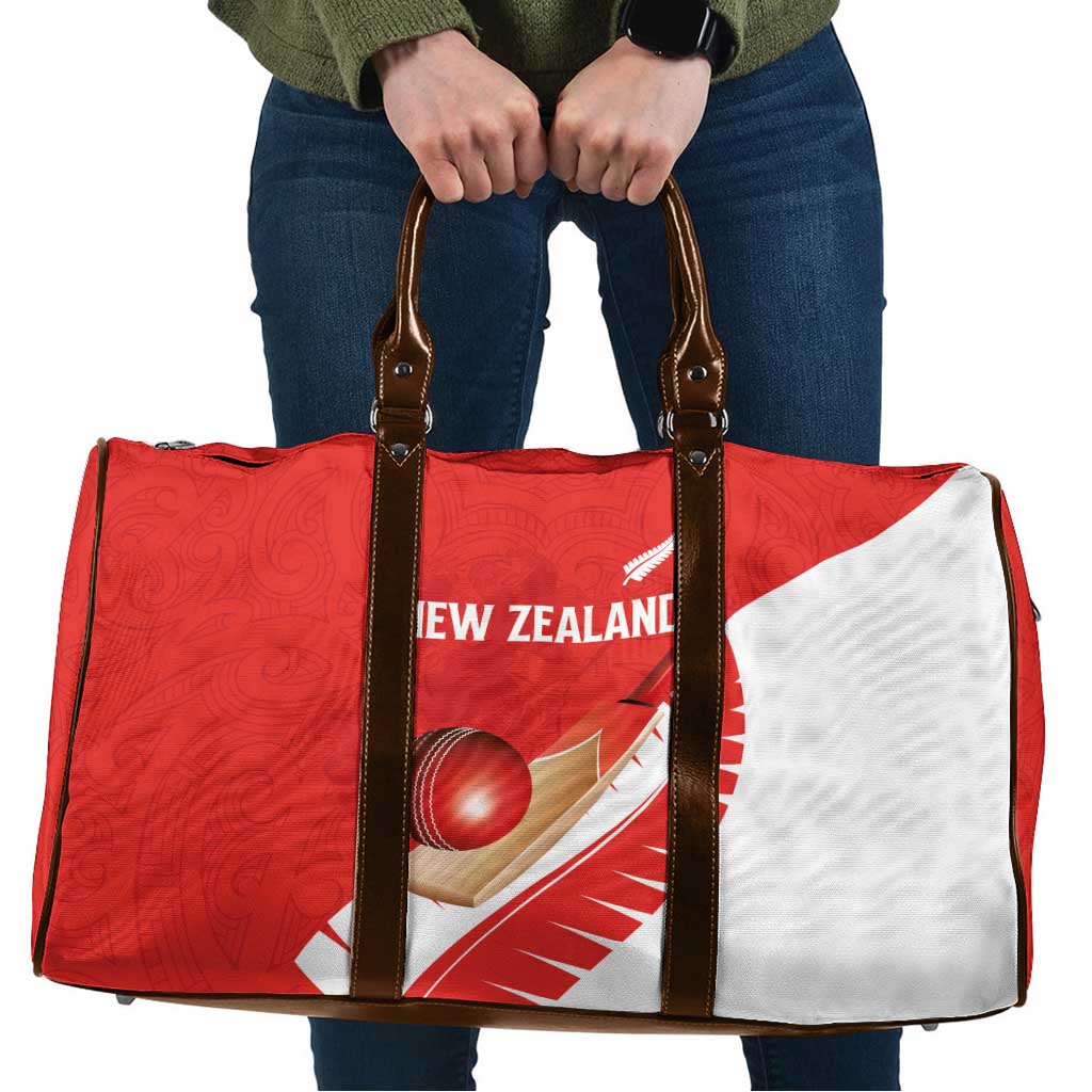 New Zealand Cricket Travel Bag Kiwi Birds Haka Dance Red Fern Sporty Style LT03 Red - Polynesian Pride