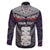 New Zealand Hei Tiki Family Matching Long Sleeve Bodycon Dress and Hawaiian Shirt Maori Purple Papua Shell Pattern LT03 - Polynesian Pride