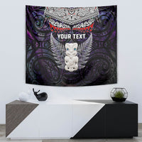 New Zealand Hei Tiki Tapestry Maori Purple Papua Shell Pattern LT03 - Polynesian Pride