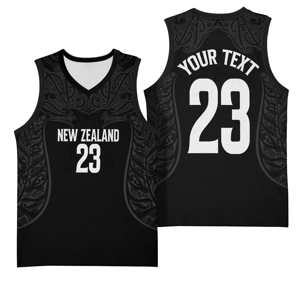 New Zealand Basketball Ta Moko Tribal Custom Basketball Jersey