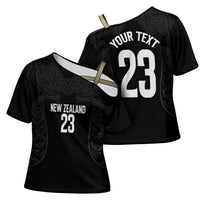 New Zealand Basketball Ta Moko Tribal Custom Cross Shoulder Shirt