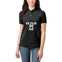 New Zealand Basketball Ta Moko Tribal Custom Women Polo Shirt LT03 - Polynesian Pride