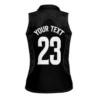 New Zealand Basketball Ta Moko Tribal Custom Women Sleeveless Polo Shirt LT03 - Polynesian Pride