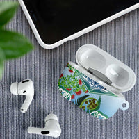 Aotearoa New Zealand Natural Plants AirPods Case Pohutukawa with Silver Ferns Koru Frond Maori Tattoos LT03 - Polynesian Pride
