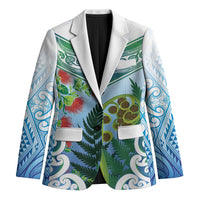 Aotearoa New Zealand Natural Plants Blazer Pohutukawa with Silver Ferns Koru Frond Maori Tattoos