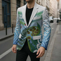 Aotearoa New Zealand Natural Plants Blazer Pohutukawa with Silver Ferns Koru Frond Maori Tattoos