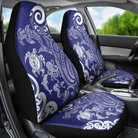 New Zealand Sea Animals with Maori Tribal Tattoo Car Seat Cover Blue Color LT03 - Polynesian Pride