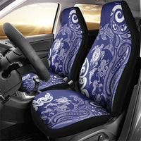 New Zealand Sea Animals with Maori Tribal Tattoo Car Seat Cover Blue Color LT03 - Polynesian Pride