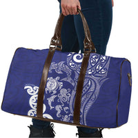 New Zealand Sea Animals with Maori Tribal Tattoo Travel Bag Blue Color LT03 - Polynesian Pride