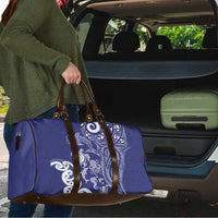 New Zealand Sea Animals with Maori Tribal Tattoo Travel Bag Blue Color LT03 - Polynesian Pride