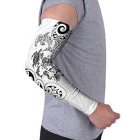 New Zealand Sea Animals with Maori Tribal Tattoo Arm Sleeves White Color