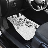New Zealand Sea Animals with Maori Tribal Tattoo Car Mats White Color