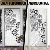 New Zealand Sea Animals with Maori Tribal Tattoo Door Cover White Color LT03 - Polynesian Pride
