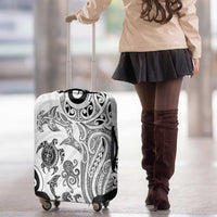 New Zealand Sea Animals with Maori Tribal Tattoo Luggage Cover White Color LT03 - Polynesian Pride