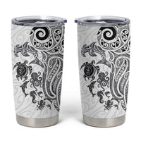 New Zealand Sea Animals with Maori Tribal Tattoo Tumbler Cup White Color LT03 White - Polynesian Pride