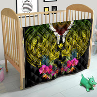 Hawaii Kanaka Maoli Quilt Double Shark and Hibiscus Flowers