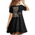 Samoa Siapo Polynesian Art Family Matching Tank Maxi Dress and Hawaiian Shirt Tropical Flowers and Tatau Pattern Brown