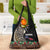 Samoa Siapo Polynesian Art Grocery Bag Tropical Flowers and Tatau Pattern Brown