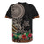 Samoa Siapo Polynesian Art Rugby Jersey Tropical Flowers and Tatau Pattern Brown