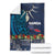 Samoa Siapo Polynesian Art Blanket Tropical Flowers and Tatau Pattern Navy