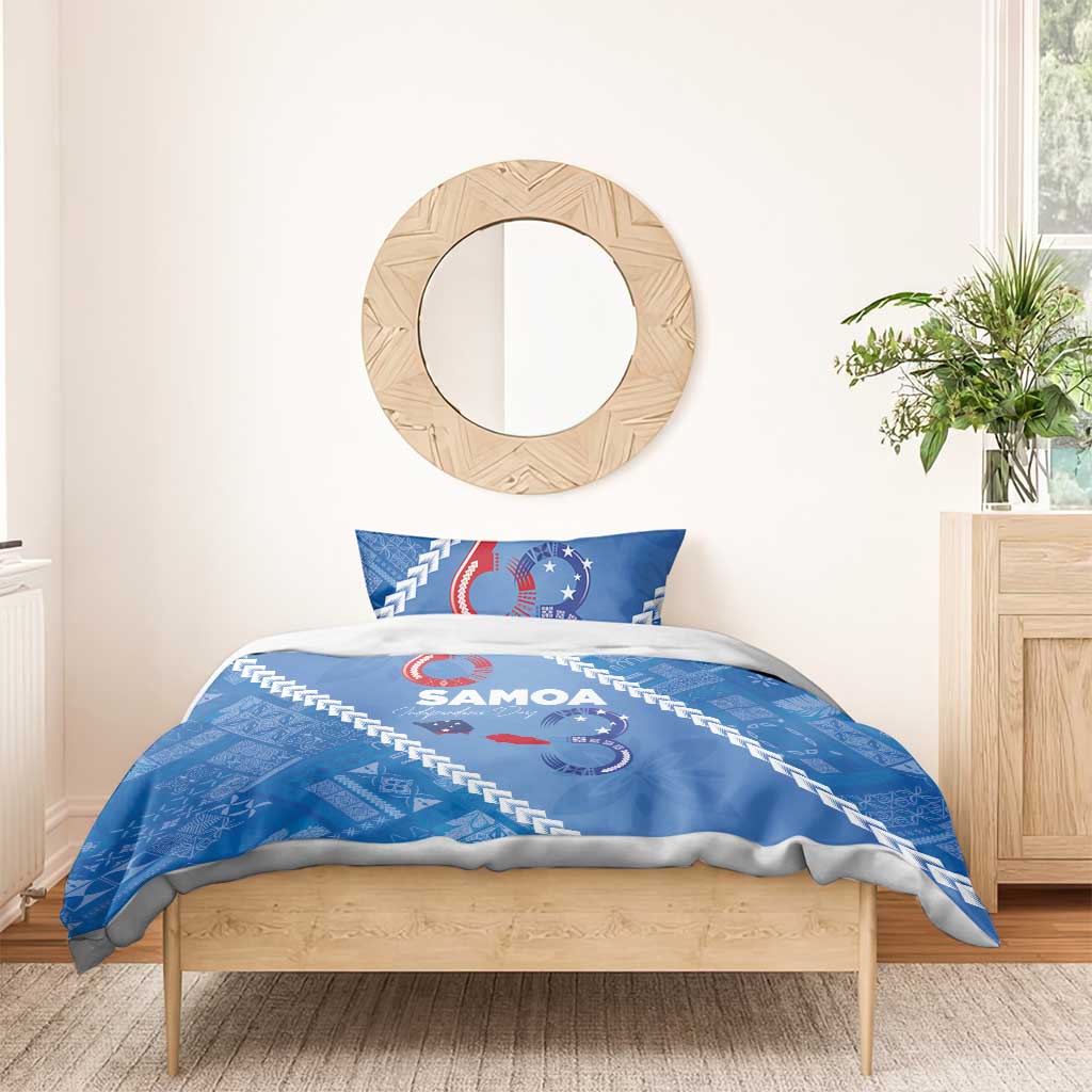 Samoa Independence Day Bedding Set Anniversary 63th-Siapo Art