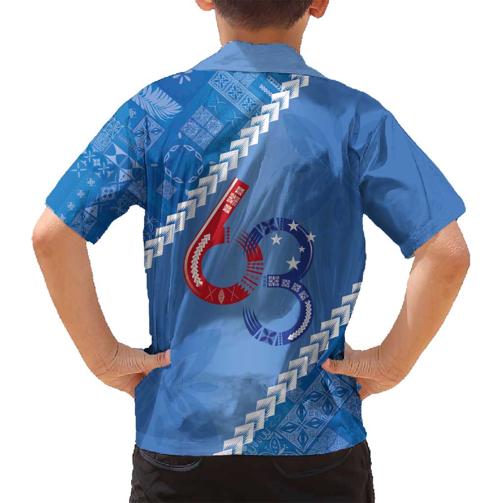 Samoa Independence Day Family Matching Off Shoulder Short Dress and Hawaiian Shirt Anniversary 63th-Siapo Art
