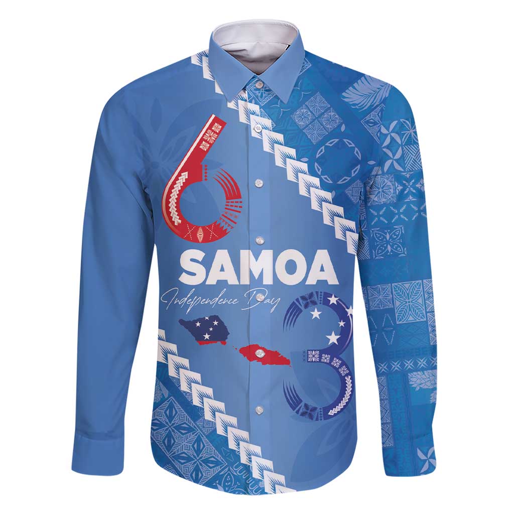 Samoa Independence Day Family Matching Short Sleeve Bodycon Dress and Hawaiian Shirt Anniversary 63th-Siapo Art