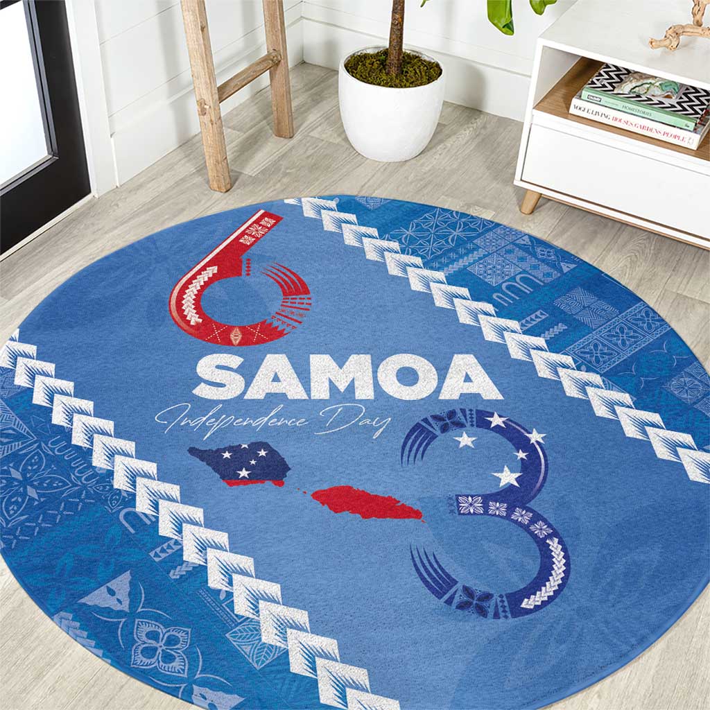 Samoa Independence Day Round Carpet Anniversary 63th-Siapo Art