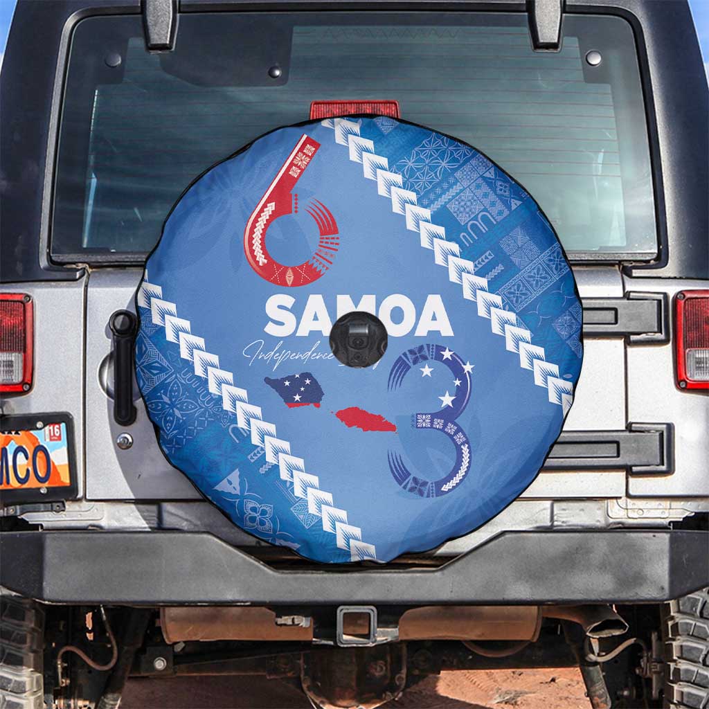 Samoa Independence Day Spare Tire Cover Anniversary 63th-Siapo Art