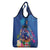 Fiji Bula Grocery Bag Tropical Plants with Palm Tree and Iguana Colorful
