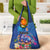 Fiji Bula Grocery Bag Tropical Plants with Palm Tree and Iguana Colorful