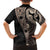 Fiji Traditional Masi Family Matching Off Shoulder Maxi Dress and Hawaiian Shirt Tapa Art Palm Leaves Pattern