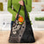 Fiji Traditional Masi Grocery Bag Tapa Art Palm Leaves Pattern