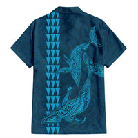 Aloha Hawaii Whale Kakau and Polynesian Tattoo Family Matching Mermaid Dress and Hawaiian Shirt Light Blue Color LT03 - Polynesian Pride