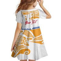 Personalised Hawaiki Nui Va'a French Polynesian Pattern Family Matching Summer Maxi Dress and Hawaiian Shirt White Color LT03 - Polynesian Pride