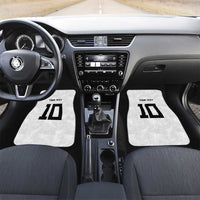Rugby Fiji Car Mats Fijian Masi Tribal Sporty Style White Color LT03 Set 2pcs - Front White - Polynesian Pride
