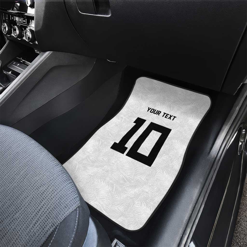 Rugby Fiji Car Mats Fijian Masi Tribal Sporty Style White Color LT03 - Polynesian Pride