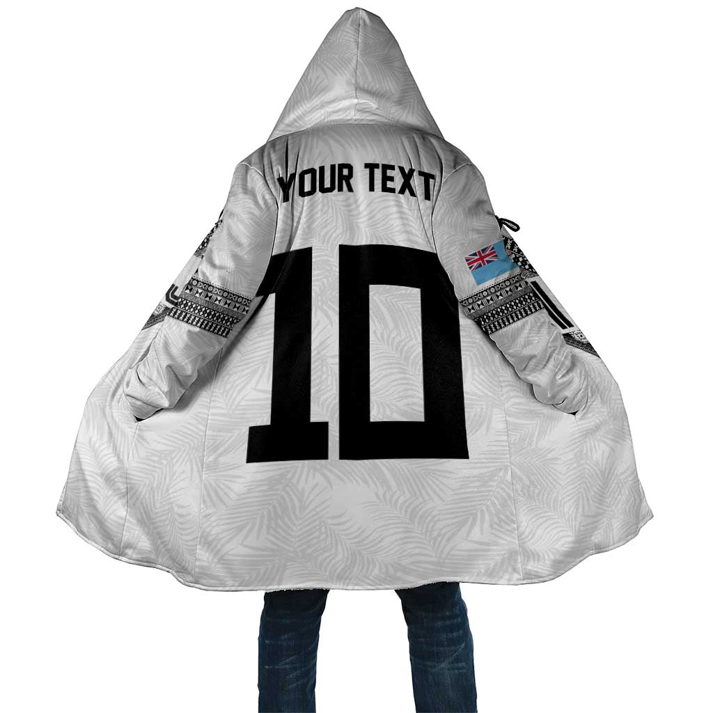Custom Rugby Fiji Cloak Fijian Masi Tribal Sporty Style White Color - Polynesian Pride