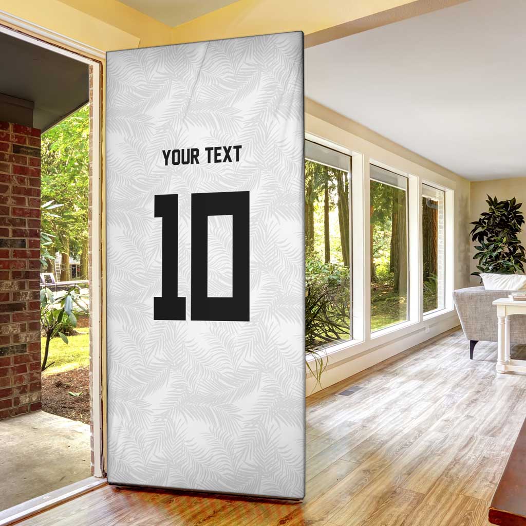 Custom Rugby Fiji Door Cover Fijian Masi Tribal Sporty Style White Color LT03 - Polynesian Pride